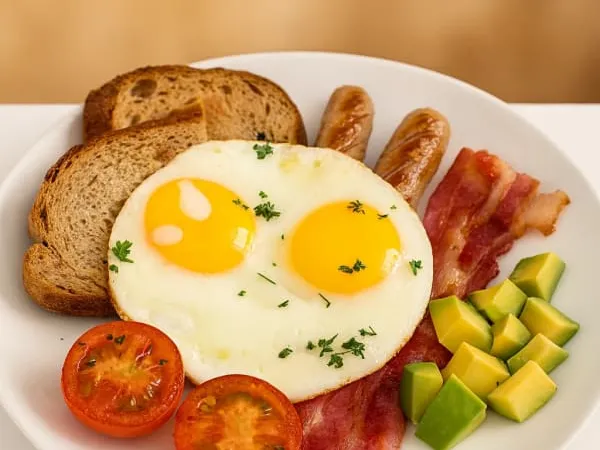 Breakfast plate at the restaurant